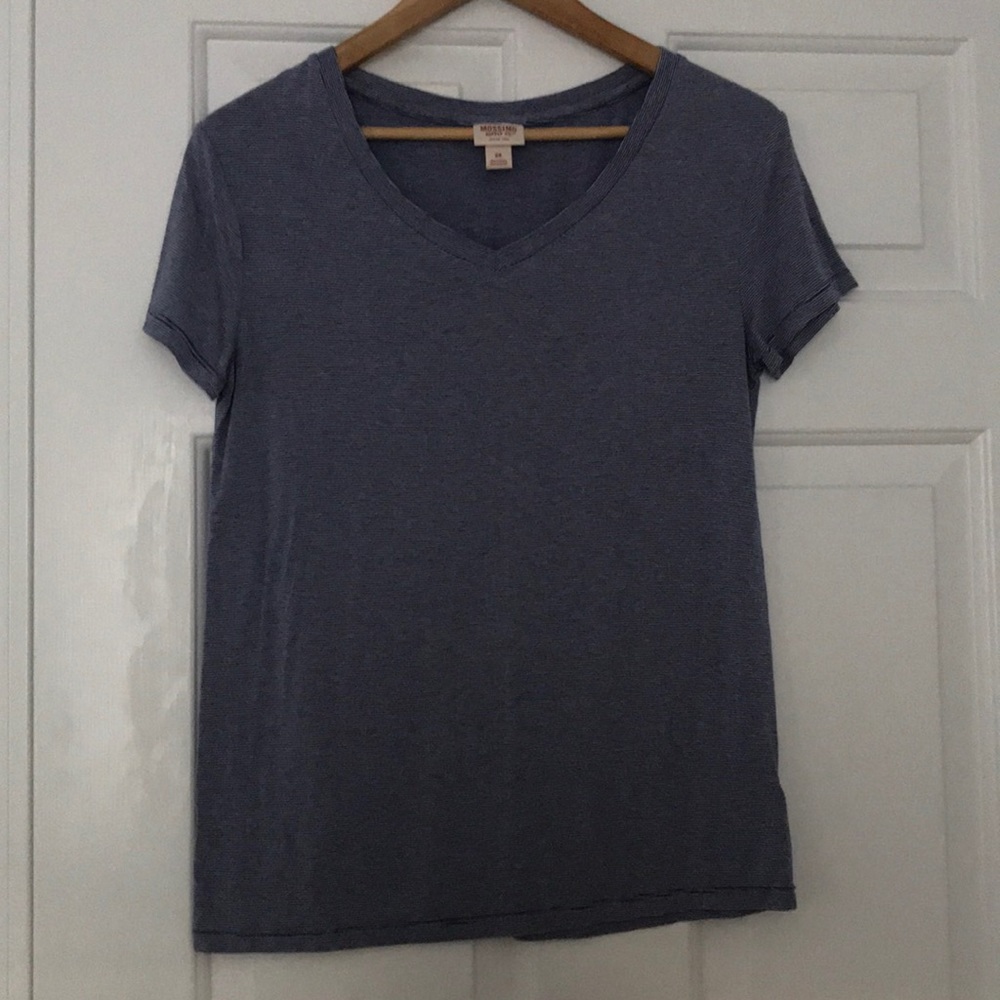 Blue and white striped T-shirt